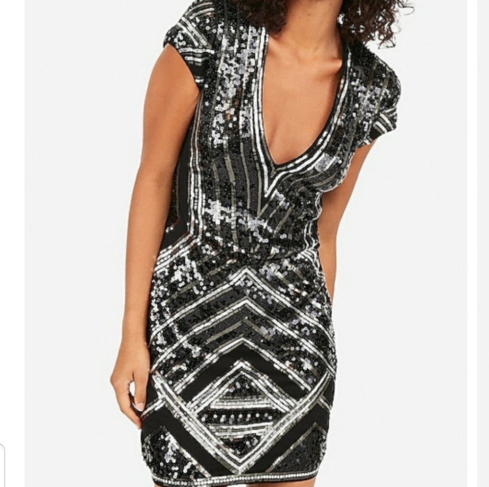 Express sequin dress
